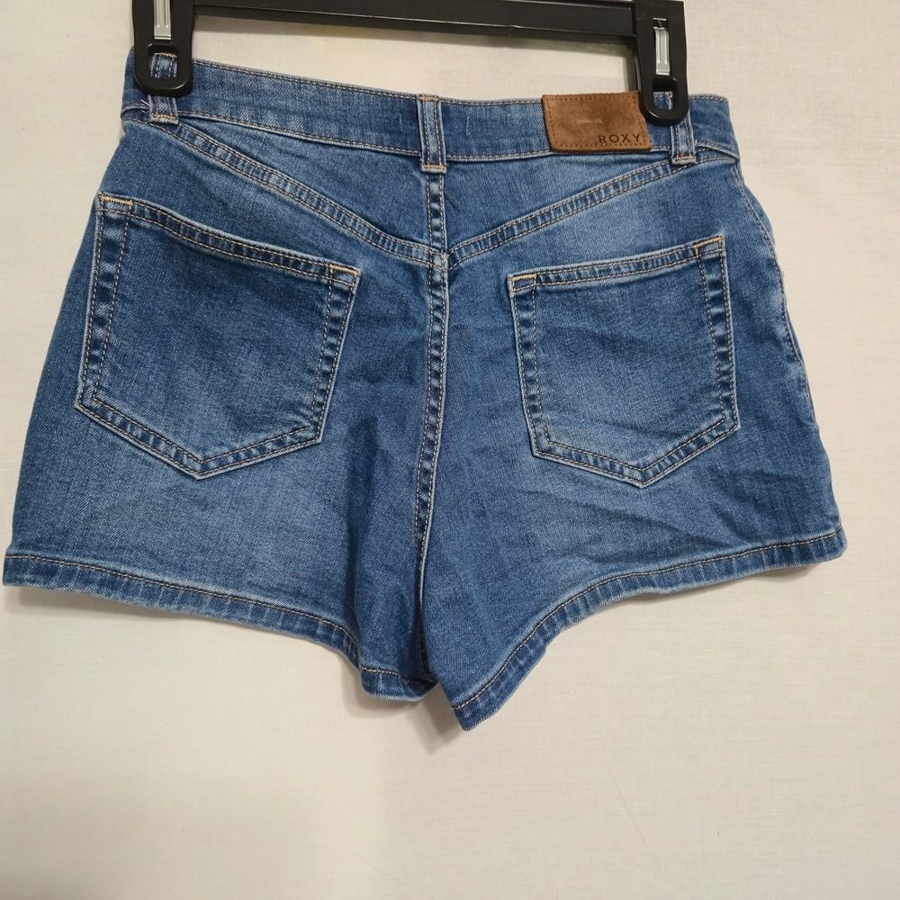 Roxy Blue Jean Shorts High-Waisted Classic - Picture 6 of 8